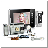 Комплект: цветной видеодомофон Eplutus EP-7300-B и электромеханический замок Anxing Lock – AX066